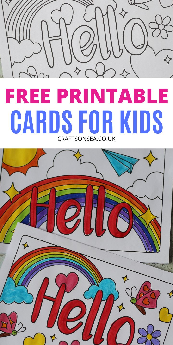 free printable hello kitty cards for kids to color