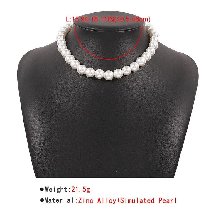 5 business days order processing time.40.5cm + 6.5cm adjustable chain Necklace White, Beaded Choker Necklace, Beaded Choker, Accessories Necklace, Pearl Beads, Short Sets, Faux Pearl, Necklaces Bracelets, Choker