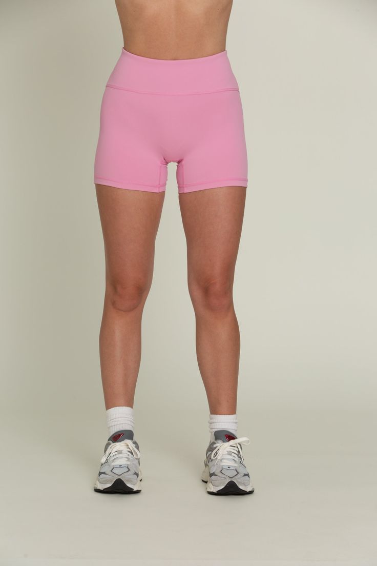 Introducing our True Pink Spandex – a must-have addition to your activewear collection. Crafted from buttery soft, breathable fabric, these spandex offer light to moderate compression for a supportive yet comfortable fit. Perfect for yoga, gym sessions, or lounging, these spandex provide the flexibility and style you need to conquer any activity with confidence. Nylon Medium Support Activewear, Solid Micro-elastic Activewear For Sports, Solid Nylon Activewear With 4-way Stretch, Solid Compression Activewear For Sports, Solid Sweat-resistant 4-way Stretch Activewear, Breathable High Stretch Activewear From Recycled Polyester, Functional Compression Activewear In Solid Color, Solid Nylon Activewear For Running, Compressive Sporty Solid Activewear