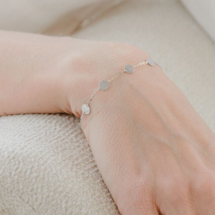 A timeless addition to any look, the Andros Bracelet is an elegant and classic bracelet that looks lovely alone, or worn with a bangle for a layered look. 

 Tap the link and explore the Andros collection! Minimalist 14k Gold Charm Bracelet With Delicate Chain, Tarnish Resistant White Gold Diamond Bracelet In Sterling Silver, Tarnish-resistant White Gold Sterling Silver Diamond Bracelet, Tarnish Resistant White Gold Diamond Bracelet, Sterling Silver Tarnish Resistant Chain Bracelet For Anniversary, Fine Jewelry Diamond Bracelet With Delicate Chain, Everyday White Gold Oyster Bracelets, Everyday Silver Tarnish Resistant Diamond Bracelet, Dainty Rose Gold Name Bracelet In Sterling Silver