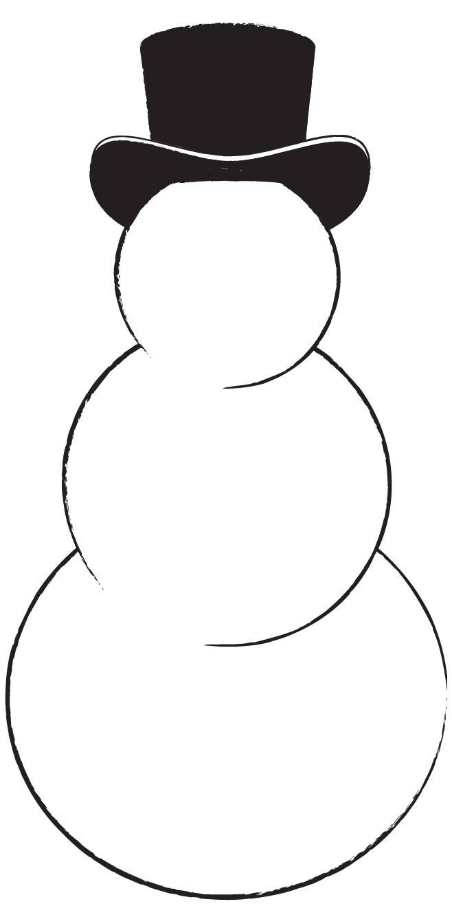 a snowman with a hat on it's head