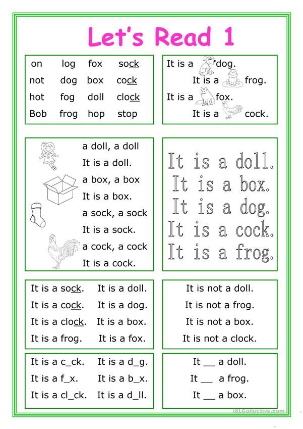 an english worksheet with words and pictures to help students learn how to read