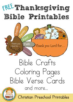 the thanksgiving bible printables for children