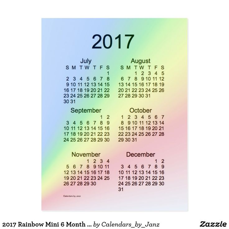 a rainbow colored calendar with the date on it