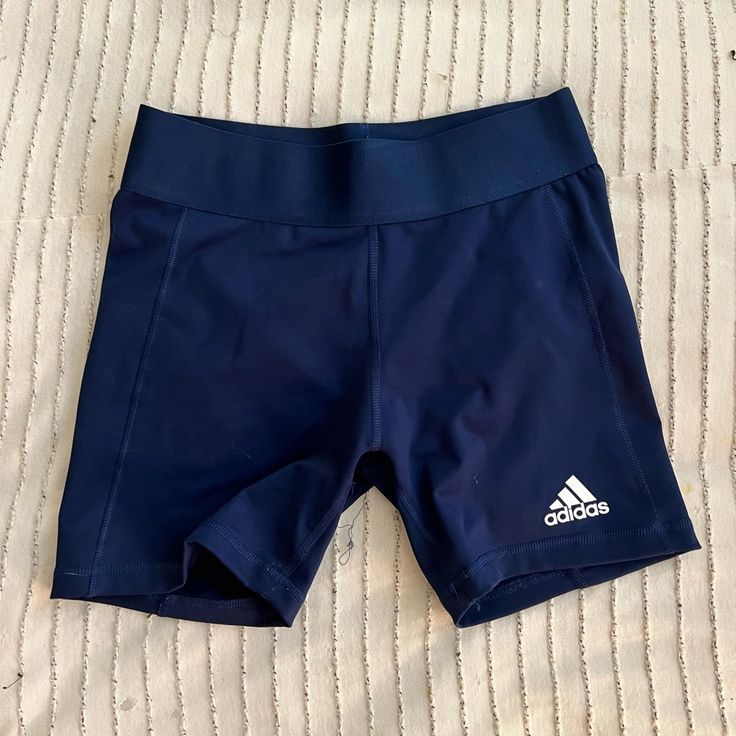 Adidas Blue Bike Shorts. Never Worn Casual Blue Biker Shorts For Training, Blue Compression Athletic Shorts For Sport, Blue Compression Biker Shorts For Training, Blue Compression Biker Shorts Sportswear, Blue Sportswear Biker Shorts For Summer, Blue Stretch Biker Shorts For Sport, Blue Biker Shorts For Sports, Blue Compression Athletic Shorts Sportswear, Blue Stretch Sports Shorts