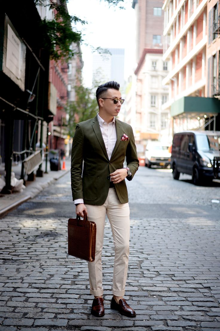 Green Blazer Outfit Men, Blazer Outfits For Men, Green Blazer Outfit, Blake Scott, Olive Blazer, Day In Nyc, City Of Dreams, Blazer Outfits Men, Blazer For Men