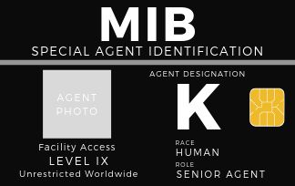 the mib identification card is shown in black and white