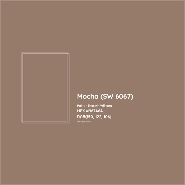 a brown square with the words mocha sw 607