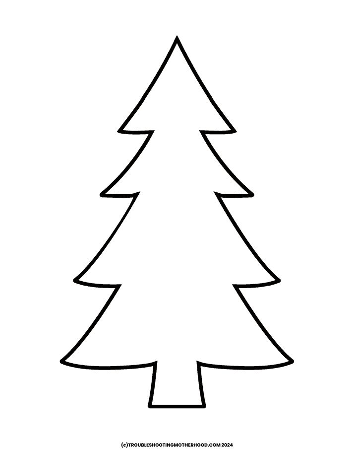 the outline of a christmas tree