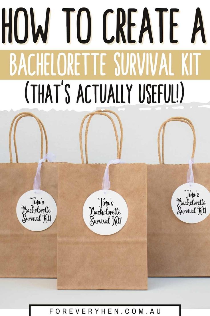 three brown paper bags with the words how to create a bachelor survival kit that's actually useful