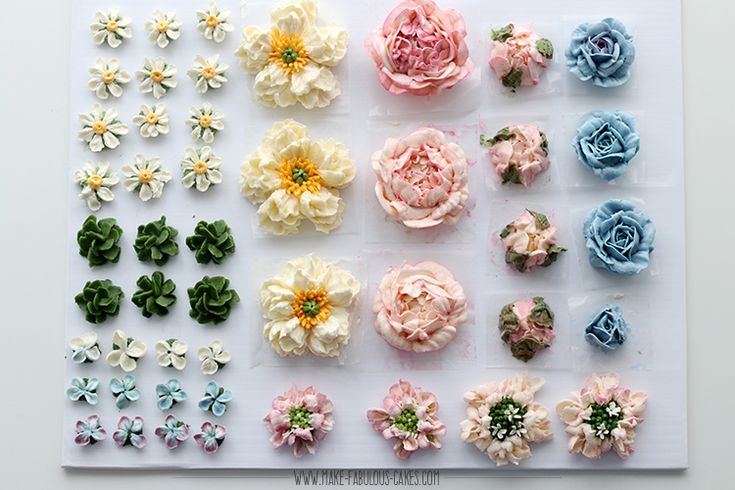 there are many different types of flowers on this sheet of paper, and each has one flower in the middle