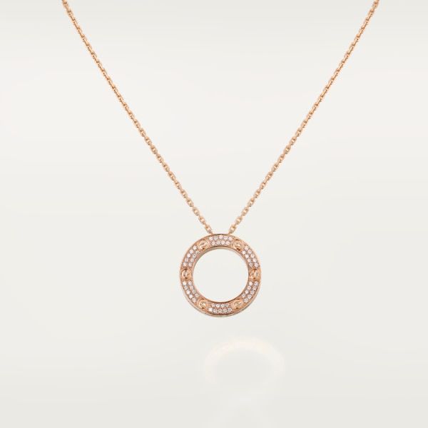 Cartier Love Necklace, Rose Gold Diamond Necklace, Necklace Woman, Cartier Necklace, Necklace Gift Box, Pave Necklace, Necklace Rose Gold, Necklace Love, Necklace Rose