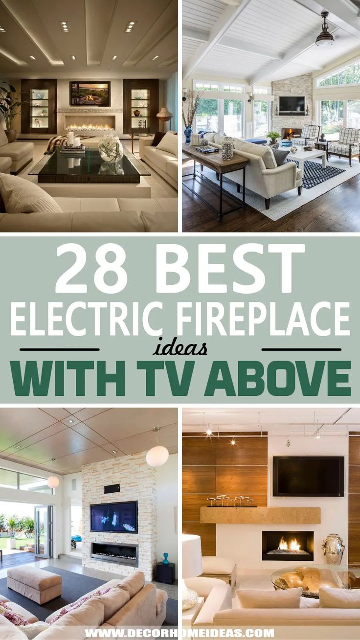 the top 28 best electric fireplaces with tv above in living room and kitchen area