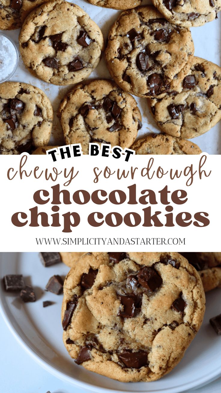 the best chewy sourdough chocolate chip cookies