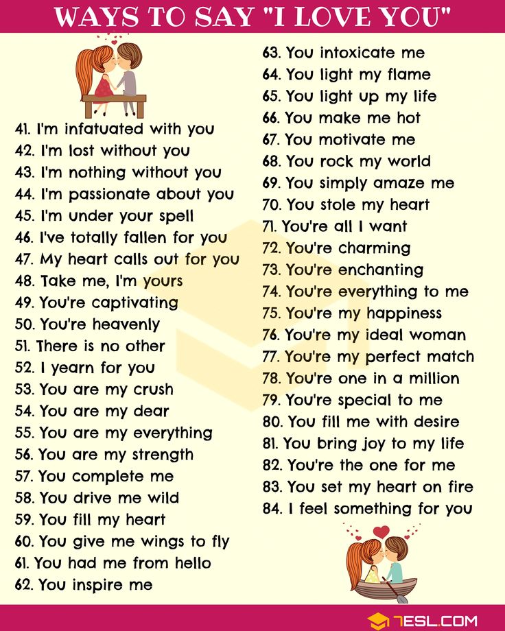 a poem that says, ways to say i love you