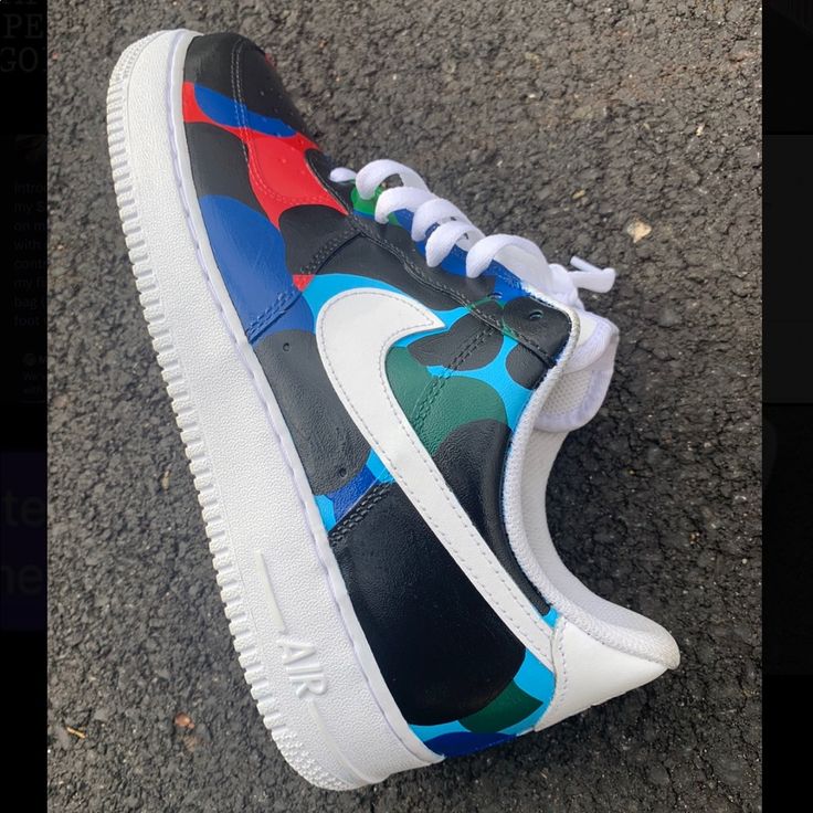 - Custom Air Force 1s Multi-Colored - Men Sizes In This Listing! - Shoes And Charge Totaled In One Charge - Done On White Air Forces Or Air Forces With A White Base (Some May Vary Depending) - Note: The Custom Will Not Come Out The Same Exact As The Photo, They Will Be Made Camo, May Come Out Different Colors But Same Concept Will Be Applied! - Ships Soon As Custom Is Completed! - Please Comment For Any Questions! Nike Multicolor Custom Sneakers For Streetwear, Nike Urban Multicolor Sneakers, Nike Multicolor Low-top Custom Sneakers, Sporty Multicolor Nike Air Force 1 With Branded Insole, Multicolor Urban Custom Sneakers With Boost Midsole, Urban Multicolor Custom Sneakers With Boost Midsole, Urban Style Multicolor Custom Sneakers With Boost Midsole, Urban Style Multicolor Custom Sneakers For Sports, Nike Custom Multicolor Sneakers With Rubber Sole