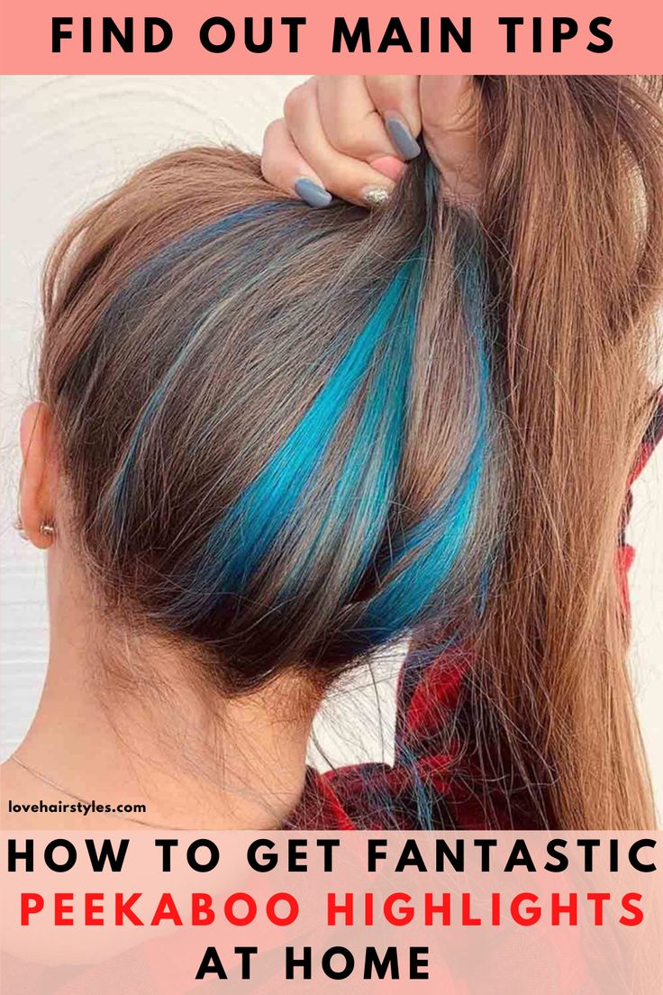 Look at our web site to find out best tips how to get amazing peekaboo hair at home. #lovehairstyles #peekaboo #peekaboohair #haircolor How To Do Underneath Hair Color, Color Streaks In Brown Hair Short, Hair Color Only On Ends, Peak A Boo Color On Natural Hair, How To Peekaboo Highlights, One Stripe Of Color In Hair, Summer Peekaboo Hair, How To Add Peekaboo Highlights, Peekaboo Hair Color Sectioning