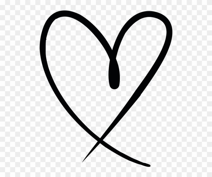 a black and white drawing of a heart with two intersecting lines in the shape of a cross