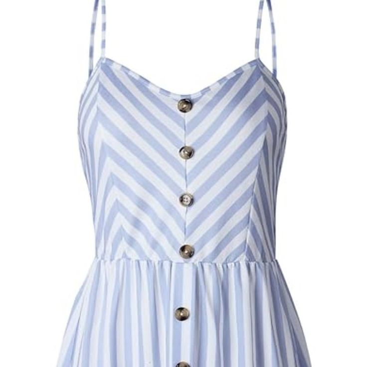 This Pretty Stripped Sun Dress Goes Perfect With Sandals For Beach Or Heels For Party Material: 85% Polyester+15% Cotton. This Women's Dress Is Made Of High Quality Material Which Is Wrinkle Free And Flowy! Note: The Buttons Are Not Functional. Boden Women, Cotton Poplin Dress, Blue Summer Dresses, Bow Detail Dress, Poplin Dress, Flutter Sleeve Dress, Fitted Skirt, Polo Dress, Summer Dresses For Women