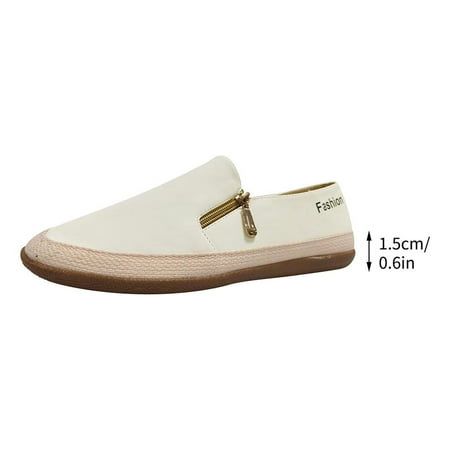 KBODIU Womens Slip On Sneakers, Casual Canvas Sneaker, Solid Round Toe Beach Sandals, Soft Comfortable Loafers Shoes, Summer Vacation Fashion Sole Hemp Rope Shoes Description Gender: Women Suitable Occasion: Leisure Scenes: Outdoor,Indoor Sole Material: Rubber Style:Casual Toe Style:Round Toe Closing Method:Slip on Heel Height:1.5cm/0.6'' Package:1 Pair Shoes(Not Including Shoebox) Size:36 Foot Lengt:23cm/9.06'' Foot Wide:8.5cm/3.34'' Heel height :1.5cm/0.6'' Size:37 Foot Lengt:23.5cm/9.25'' Foo Rope Shoes, Flats With Arch Support, Vacation Fashion, Black Wedge Shoes, Comfortable Loafers, Wide Width Sandals, Work Sneakers, Hemp Rope, Travel Shoes