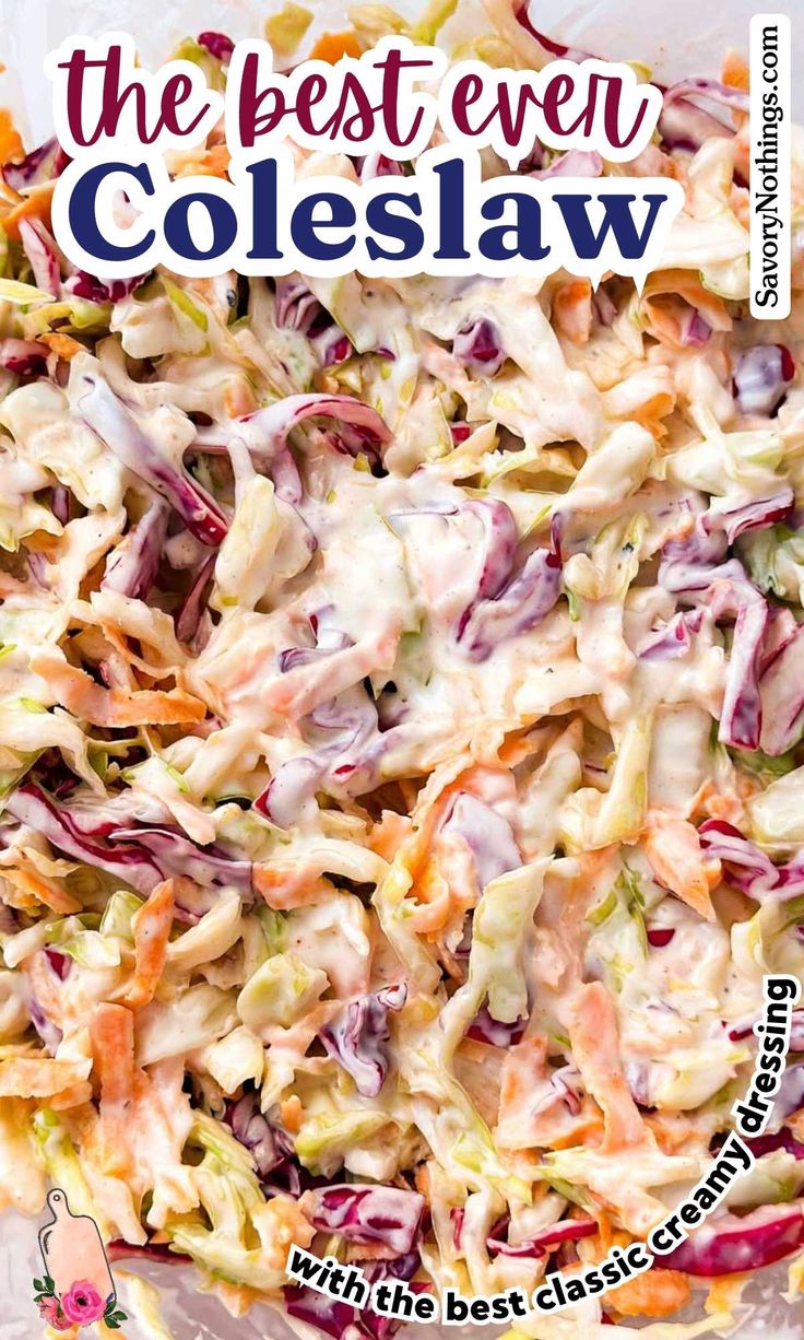 the best even coleslaw with the best cheese sauce on top is shown in this recipe