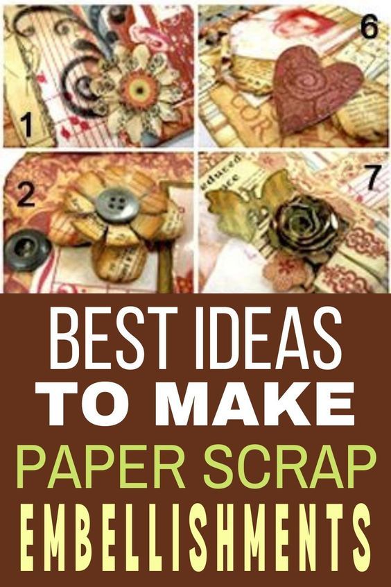 the best ideas to make paper scrap embellishments