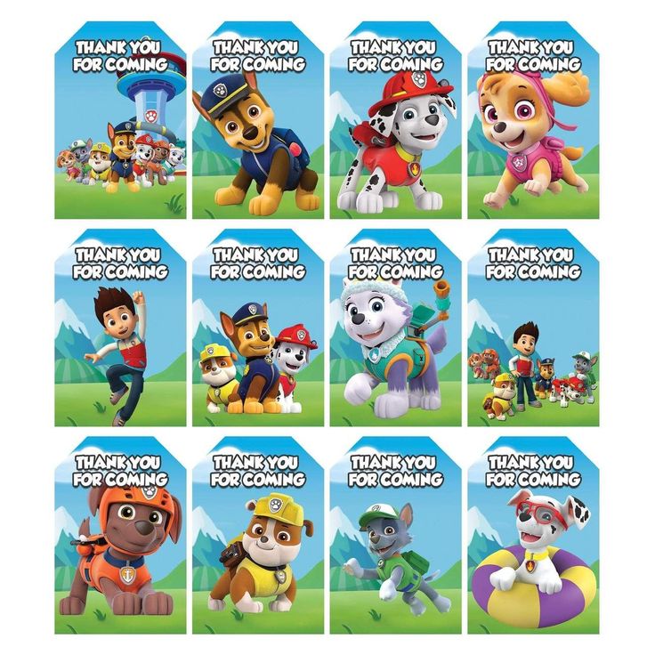 paw patrol thank you for coming tags