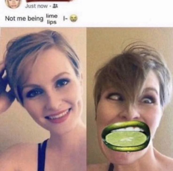 two women with cucumber slices on their mouths and one woman has her mouth open