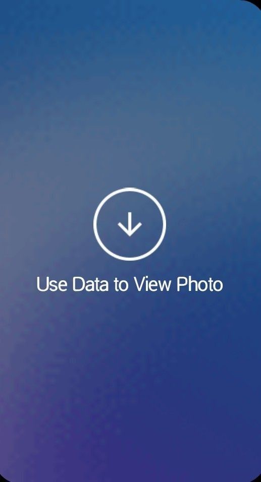 the use data to view photo button on an iphone or ipad screen with text overlay