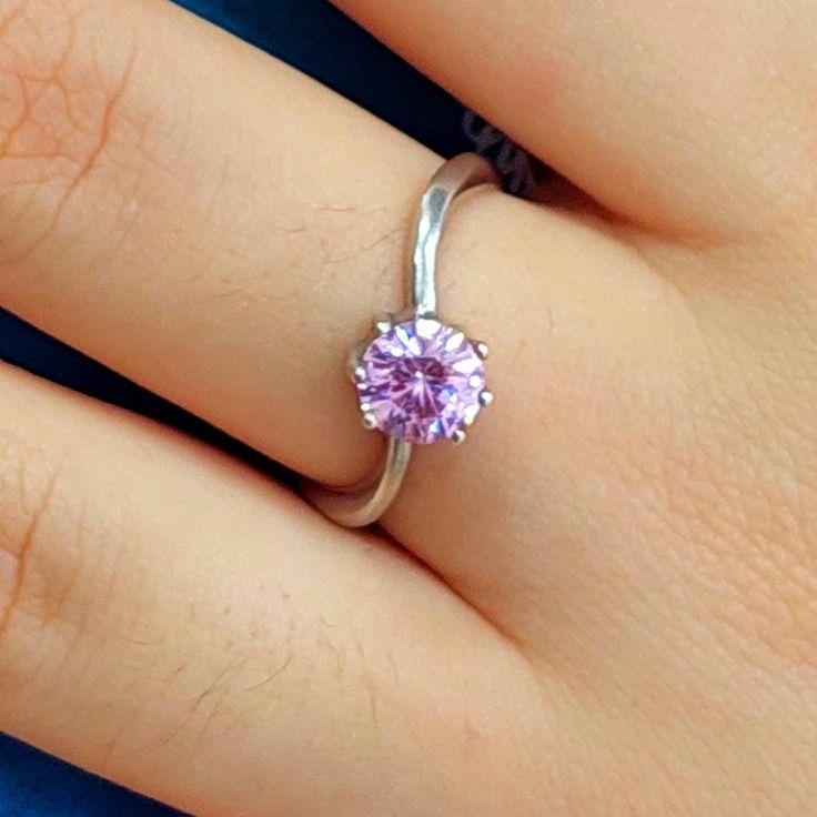 -> Baby pink tone  CZ  925 Sterling Silver European Cut Ring Diamond Cut made in Istanbul  -> Changable Size -> Free Shipping 😊 💙 Pink Fine Jewelry Promise Ring, Pink Sterling Silver Crystal Ring With Gem, Pink Sterling Silver Crystal Ring With Center Stone, Pink Sterling Silver Crystal Open Ring, Pink Amethyst Ring In Sterling Silver For Anniversary, Pink Sapphire Ring With Sterling Silver, Silver Pink Sapphire Rings For Gift, Silver Pink Sapphire Ring As Gift, Pink Sapphire Ring With Center Stone In Sterling Silver