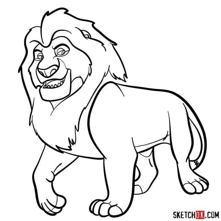 the lion from disney's the lion king coloring page