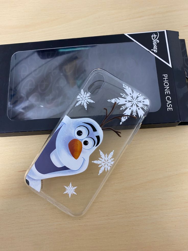 the case is designed to look like an iphone with a frozen snowman on it