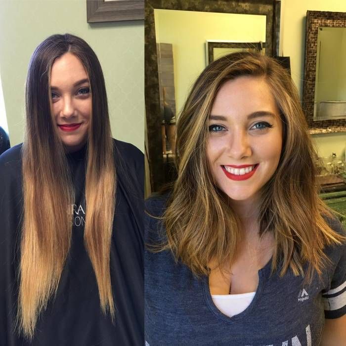 25 Before/After Photos That Prove Hairstyles Change Everything. - http://www.lifebuzz.com/hairstyle/ Before And After Haircut, Long To Short Hair, Hair Makeover, Hair Length, Medium Hair Cuts, Long Bob, Shoulder Length Hair, Long Hair Cuts, Hair Transformation