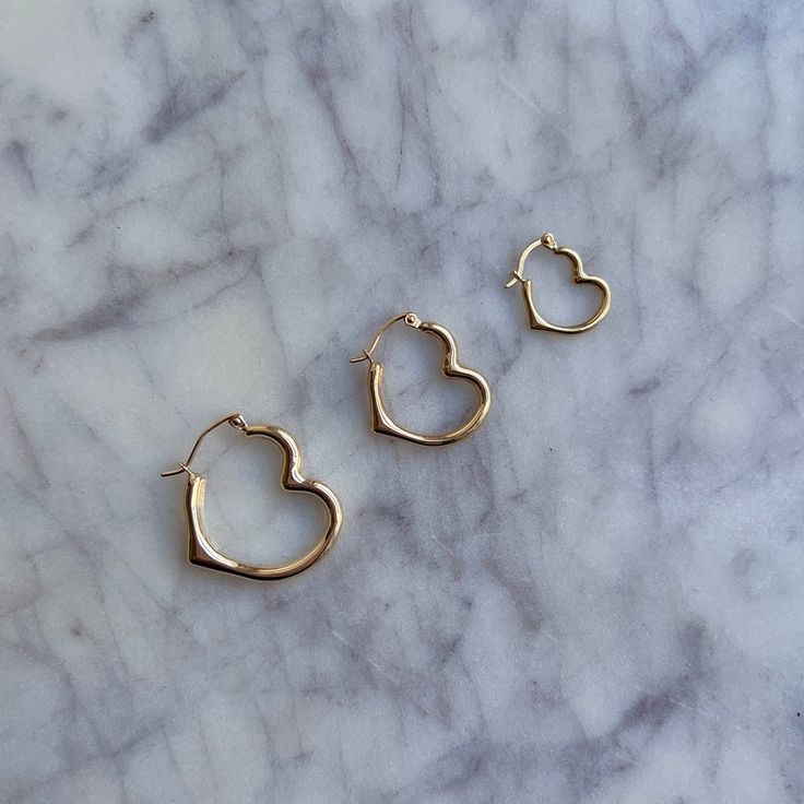 Shaped Hoop Earrings, Heart Hoop Earrings, The Ear, Gold Piece, Earring Sale, Ear Hook, Children In Need, Gold Heart, Personalized Necklace