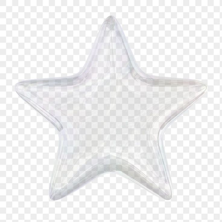 a clear star shaped object with no background, hd png downloads and transparent