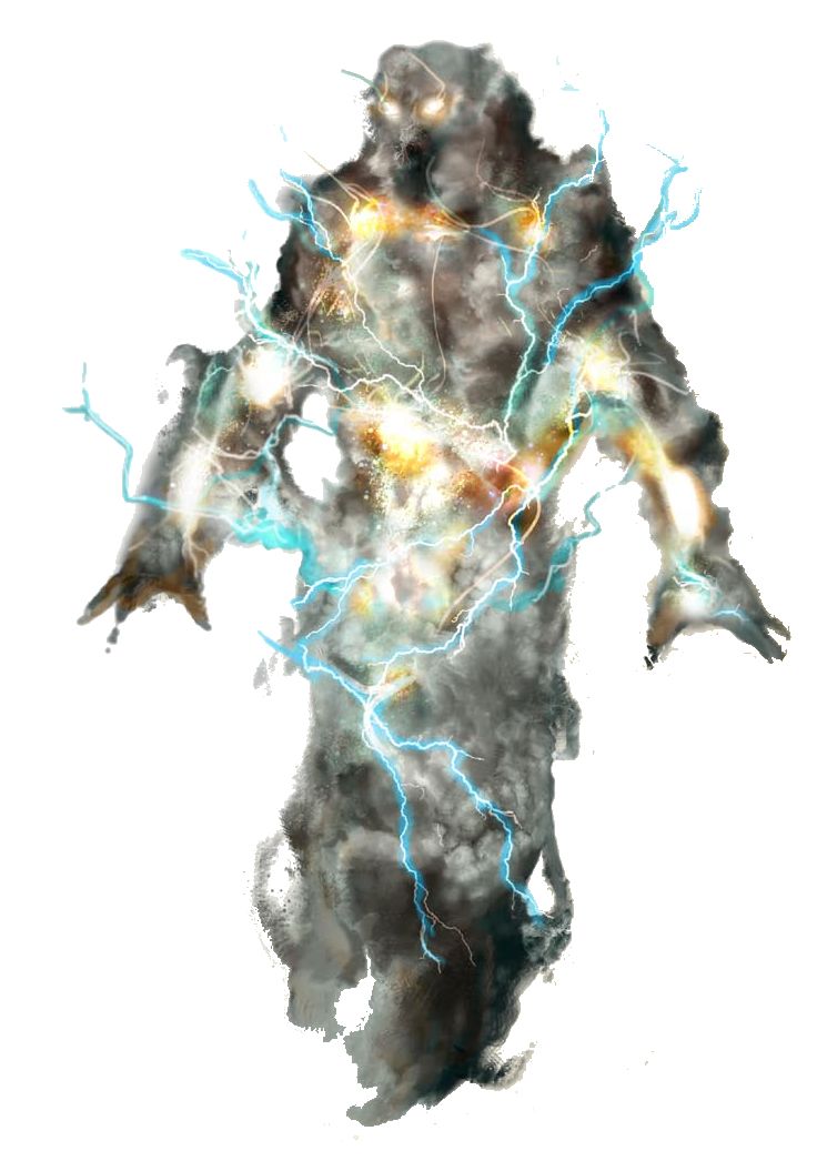 a digital painting of a man with lightning coming out of his body