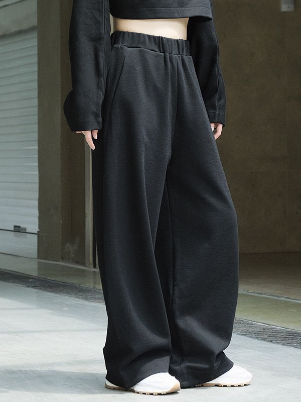 Trendy Loose Pants, Baggy Wide Leg Pants, Wide Comfy Pants, Wide Leg Sport Pants, Black Palazzo Pants Outfit Casual, All Black Outfit Korean, Oversized Black Pants, Oversized Pants Outfit, Outfits Wide Leg Pants