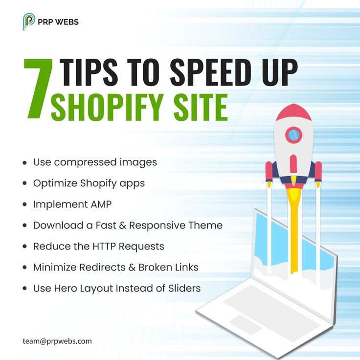 the 7 tips to speed up shopify site