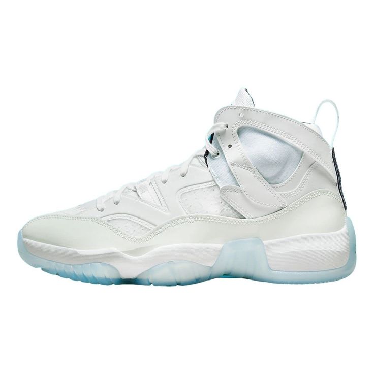 Step up your game with these Jordan Jumpman Two Trey basketball shoes. With a sleek high-top style, lace-up closure, and breathable synthetic upper material, these sneakers are perfect for any athletic occasion. The white, black, and university blue colorway adds an extra pop to your look. Featuring cushioned insoles and rubber outsole material, these sneakers provide both comfort and performance. Perfect for basketball season, these shoes are versatile enough for summer, fall, and spring. Whether you're hitting the court or the streets, these Jordan sneakers are the perfect addition to your wardrobe. Jordan Shoes With Translucent Outsole For Streetwear, Basketball Shoes With Abzorb Midsole For Streetwear, Streetwear Basketball Shoes With Abzorb Midsole, Lace-up Basketball Shoes With Translucent Outsole, Lace-up Basketball Shoes With Abzorb Midsole For Streetwear, Dynamic Style Lace-up Basketball Shoes With Rubber Sole, Dynamic Lace-up Basketball Shoes With Rubber Sole, Low-top Jordan Shoes With Translucent Outsole For Sports, Jordan Shoes With Translucent Outsole For Sports