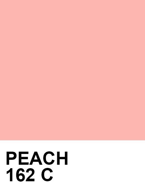 a pink color with the words peach 122 c in black and white text on it