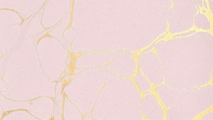 an abstract pink and gold wallpaper with swirly lines on the bottom right corner