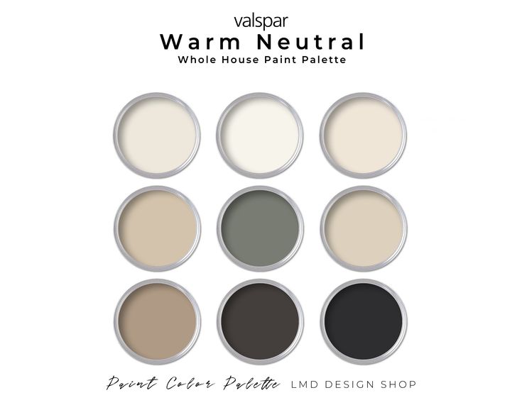 the warm neutral paint palette is available in several different colors and sizes, including black, white