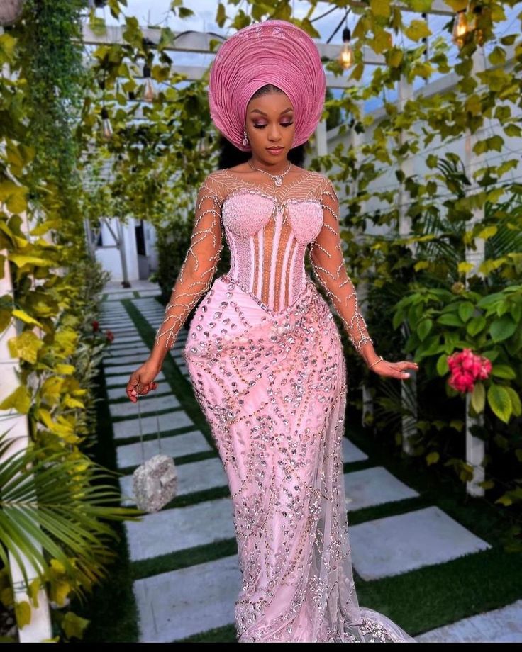 Nigerian Traditional Dresses, Nigerian Wedding Dresses Traditional, Lace Styles For Wedding, Nigerian Wedding Dress, Mermaid Bride, African Bridal Dress, Nigerian Lace Styles Dress, Nigerian Lace Styles, Traditional Wedding Attire