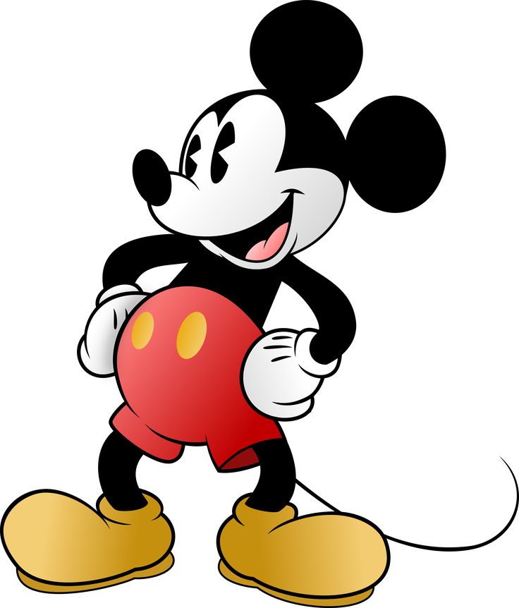 a cartoon mickey mouse holding a red ball in his hand and smiling at the camera