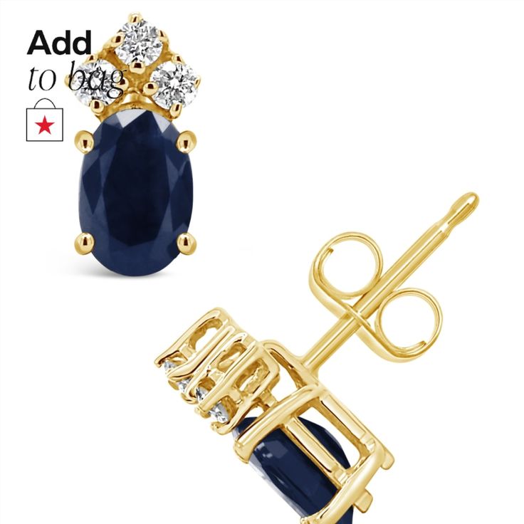 in stock Macy's 14k Gold Diamond Earrings For Formal Occasions, Formal 14k Gold Diamond Earrings By Macy's, Macy's Diamond Earrings With Prong Setting For Formal Occasions, Macy's 14k Gold Earrings With Prong Setting, Yellow Gold Jewelry, Sapphire Earrings, Metal Earrings, Stone Jewelry, Jewelry Sets