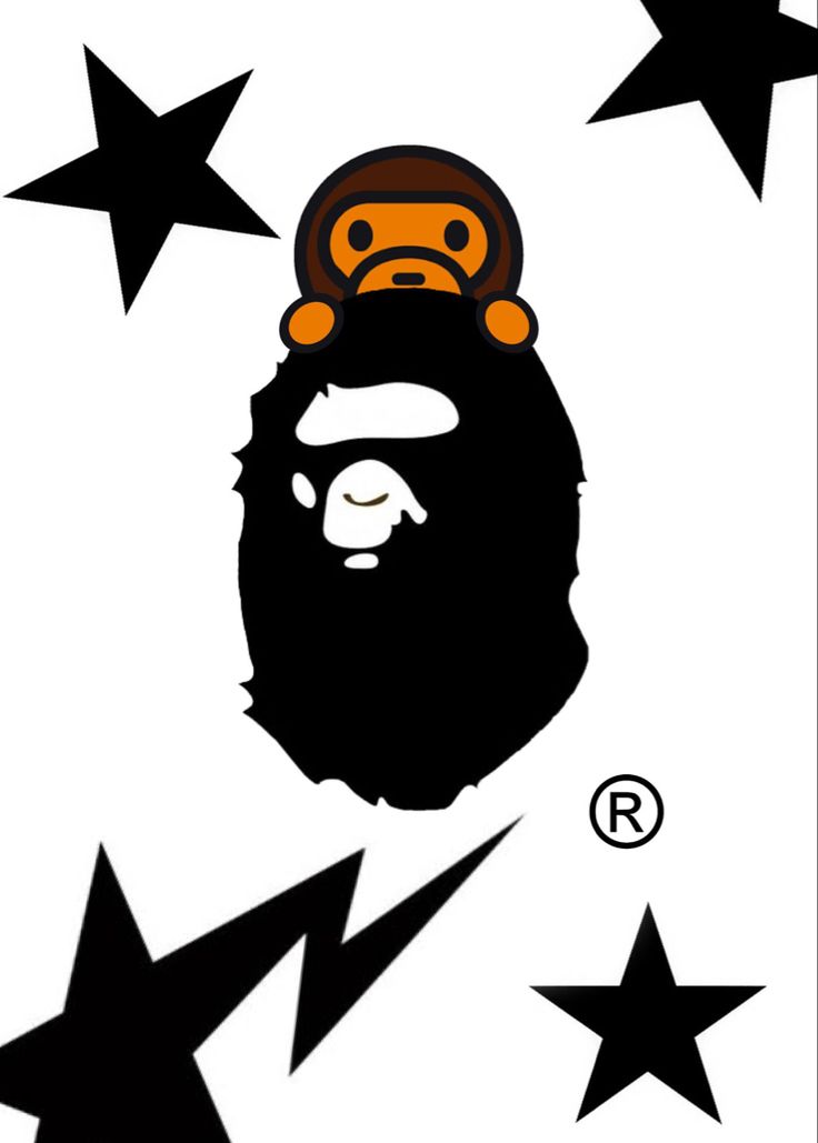 an image of a man with a beard and stars