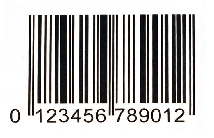 a bar code is shown with the number one on it's left hand side