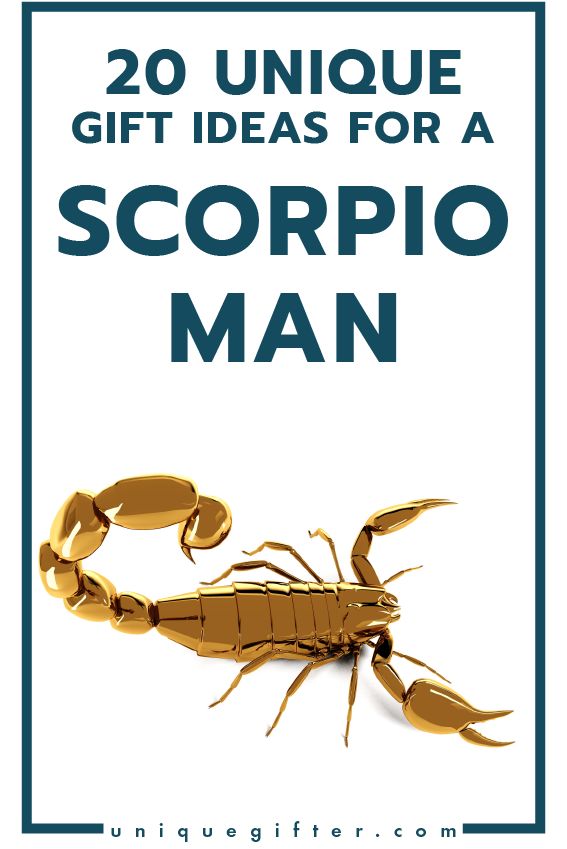 a scorpion with the words 20 unique gift ideas for a scorpio woman