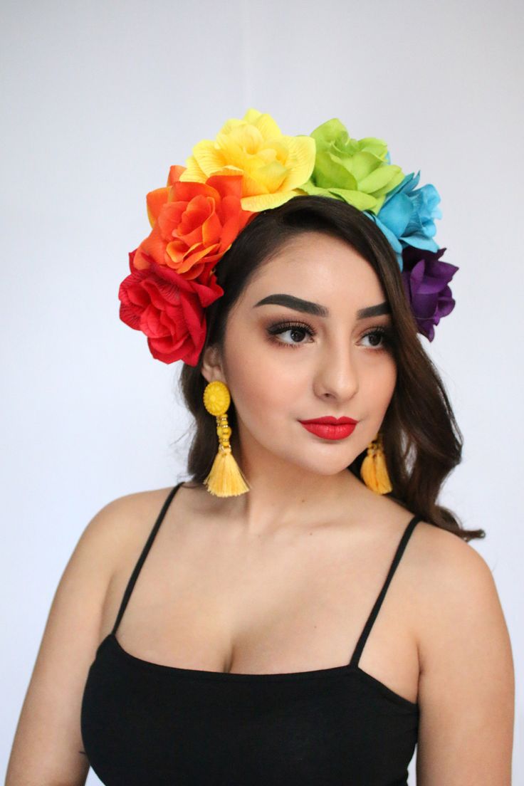 Rainbow Flower Crown Gay Pride Love Wins LGBTQ Floral Crown Festival ...