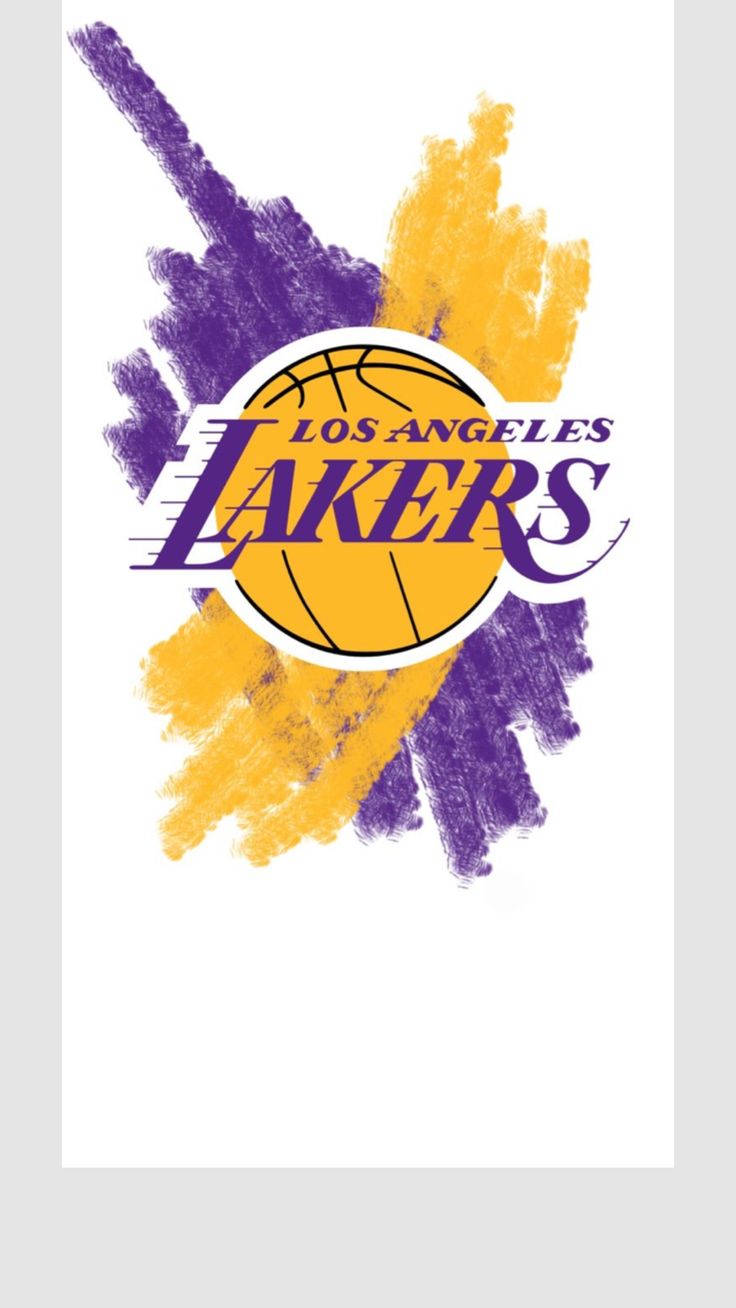 the los lakers logo on a white background